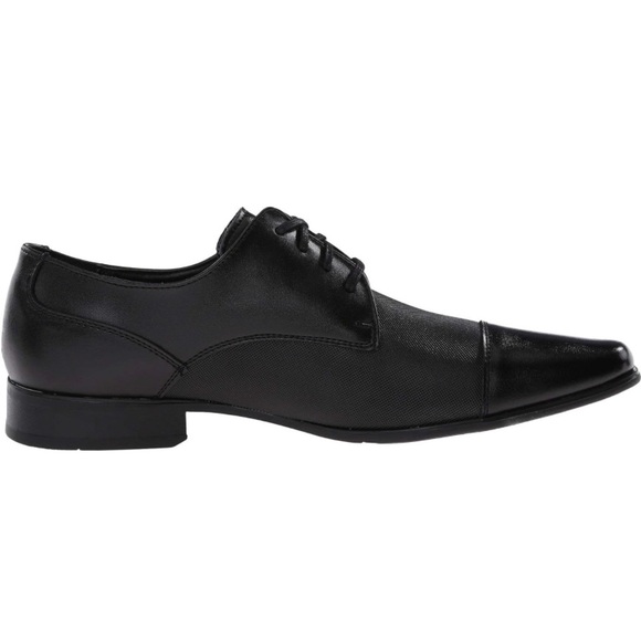 Calvin Klein Shoes Bram Oxford Boots 100% Leather Casual elegant New without box - Picture 3 of 6